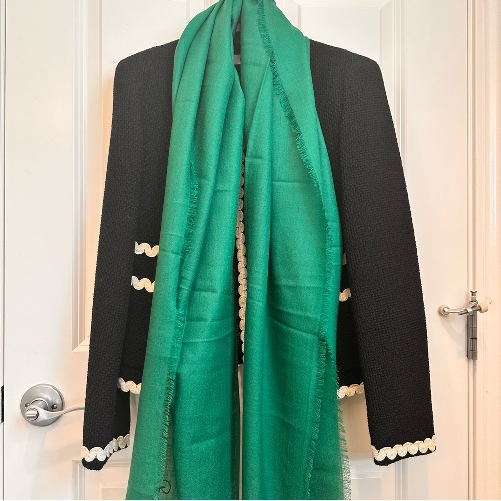 SOLD! Max&Co by Max Mara Label-cut 100% Wool Logo Scarf 🧣 Size: OS Fall/Winte - Picture 4 of 11